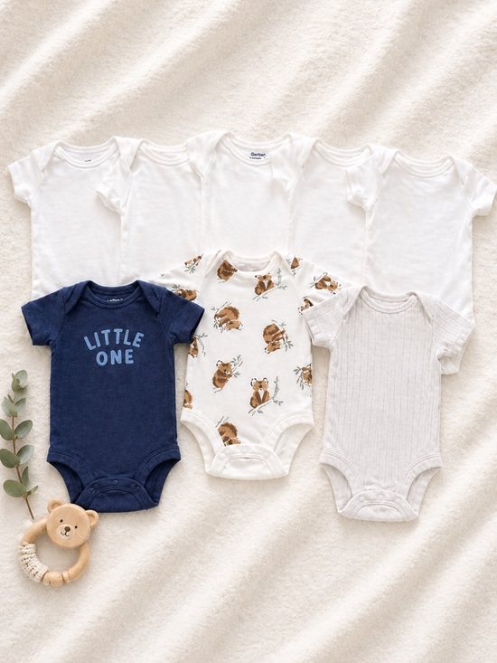 Gerber Other - 8pc Preemie Baby Onesie Bundle Carter’s Gerber Neutral Boy Girl Lot